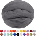 JeogYong Needle Felting Wool, 3.53oz Wool Roving Chunky Wool Yarn, Medium Grey by JeogYong