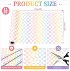 Colorful Checkered Bulletin Board Roll Non-Woven Fabric Poster 16in X 12ft | - Image 2