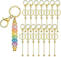 14 Pcs DIY Beadable Keychains Bars Bulk Blank Beaded Metal Keychain by Unknown