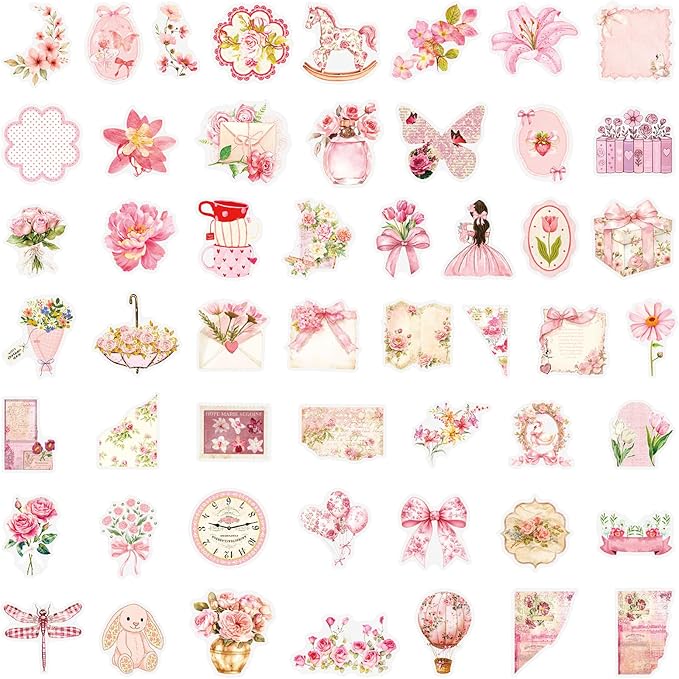 Aesthetic Flowers Stickers Transparent Flora Scrapbook Stickers | Transparent & - Image 2