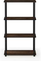 Furinno Turn-N-Tube 4-Tier Multipurpose Shelf Display Rack, Round Tubes - Image 4