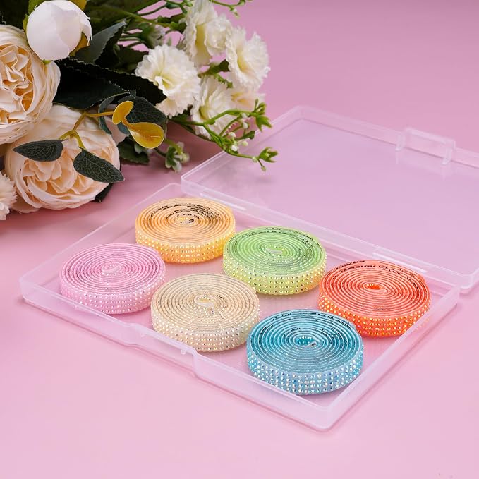 NiArt Self Adhesive Crystal Rhinestone Ribbon Set of 6 Colors, 6 Yards of - Image 7