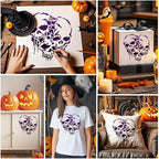Triple Struggling Skulls Journal Stencil - Image 5