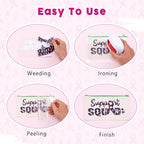 Tintnut Black Pink Ribbon Heat Transfer Vinyl, easy cut & weed, stretch washable - Image 5