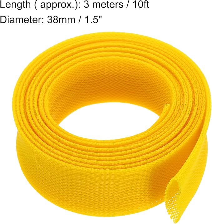 uxcell Expandable Sleeving, 2 3/8-inch 10ft Cable Sleeve - Image 3
