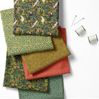 Tropical Patchwork Fabric Panel 100x155 cm – 100% Cotton Satin, 6 Coordinated - Image 2