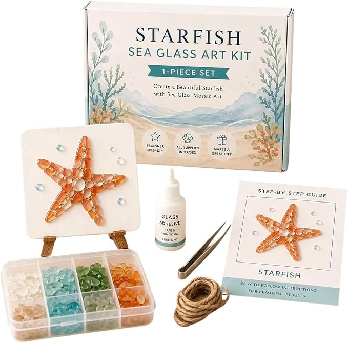 DIY Sea Glass Mosaic Art Kit-Ocean Themed Craft Kit by Unknown