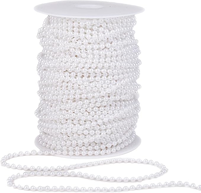 4mm Crafts Faux Pearl Beads Garland Pearl Bead Roll Strand of Pearls to - Image 2