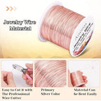 22 Gauge Jewelry Wire, Anezus Rose Gold Craft Wire Tarnish Resistant Copper - Image 3
