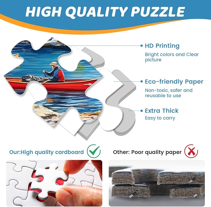 500 Piece Puzzles for Adults, Mother Bear Eagle Large Piece Jigsaw Puzzle for - Image 3