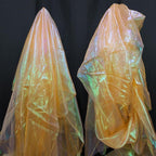 Orange Iridescent Organza Fabric - Image 3
