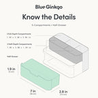 BLUE GINKGO Compact Desk Organizer – Small 5-Compartment, Half Drawer Storage – - Image 4