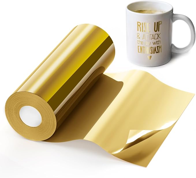 Gold Permanent Vinyl for Cricut Cutting Machine, Waterproof, Durable Chrome by Unknown
