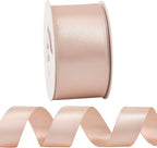 HUIHUANG Rose Gold Satin Wired Ribbon 1-1/2 inch Double-Sided Wire Edge Ribbon - Image 7