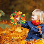 Supla 12 Kits 3D Pumpkin Fall Leaf Wreath Craft Kit DIY Thanksgiving Wreath - Image 3