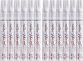 Overseas 12 White Paint Pens Permanent Markers, Oil Based Paint Markers | by Overseas