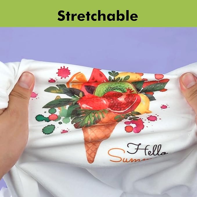 A-SUB Sublimation HTV Vinyl for Light Fabric, 12 Inch X 10 FT | Matte Clear - Image 4