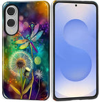 for Samsung Galaxy S25 Edge Case, Dragonfly Dandelion Colorful Pattern Glossy 2 by Teonvpu