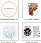 Louise Maelys Flower Beginners Embroidery Kits, Cross Stitch Kit - Image 2