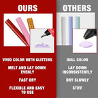 Arrow Mini Hot Glue Sticks, 200 Pack Multi Colored Glue Gun Sticks, Hot Melt - Image 5