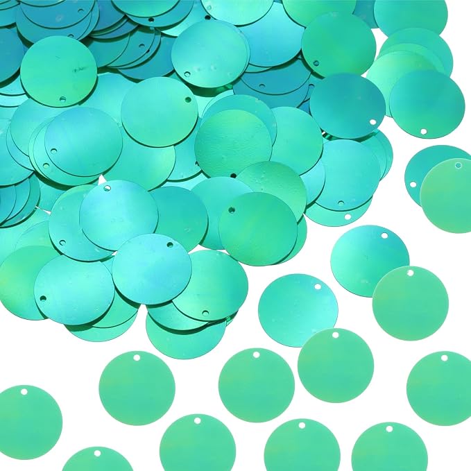 MECCANIXITY 700 Pcs Flat Round Sequins 15mm/0.6 Inch Loose Paillettes Craft by MECCANIXITY