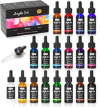 Nicpro 18 Colors Acrylic Ink for Artists, 1-oz Bottle by Nicpro