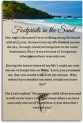 Footprints In The Sand Poems And Paintings Inspirational Poster Art Print by Unknown