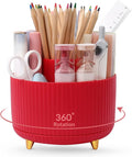 SKYDUE 360 Degree Rotating Desk Organizer, Dual-Purpose Pencil Pen Holder by SKYDUE