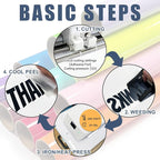 Black Heat Transfer Vinyl HTV Roll Matte PU 12" x 20 ft. | Easy to Cut - Image 3