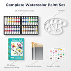 Nicpro Watercolor Paint Set for Adults, 36 Colors Watercolor Tube with10 Paint - Image 8