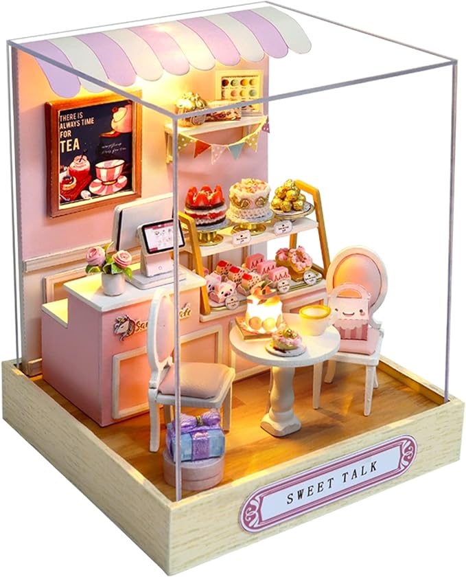 Miniature House Kit, CUTEROOM Tiny House Kit Wooden Dollhouse Kit Mini House by CUTEROOM
