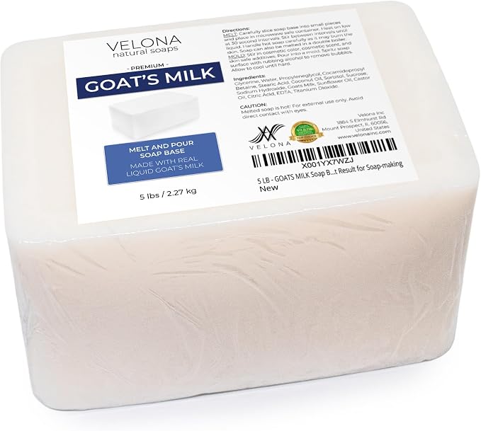 velona 5 LB - Goats MILK Soap Base SLS/SLES free | Melt and Pour | Natural Bars - Image 5