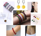 375pcs 8mm Natural Gemstone Beads Crystal Bracelet Jewelry Making Kit, 15C | - Image 5