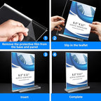 12 Pack Acrylic Sign Holder 8.5 x 11, Double-Sided Clear Sign Holder Plastic - Image 4