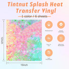 Tintnut Spring Color Splash Heat Transfer Vinyl, stretch washable, works - Image 2