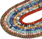 Songxi 5x8mm Natural Unakite Stone Rondelle Beads, Gemstone - Image 9