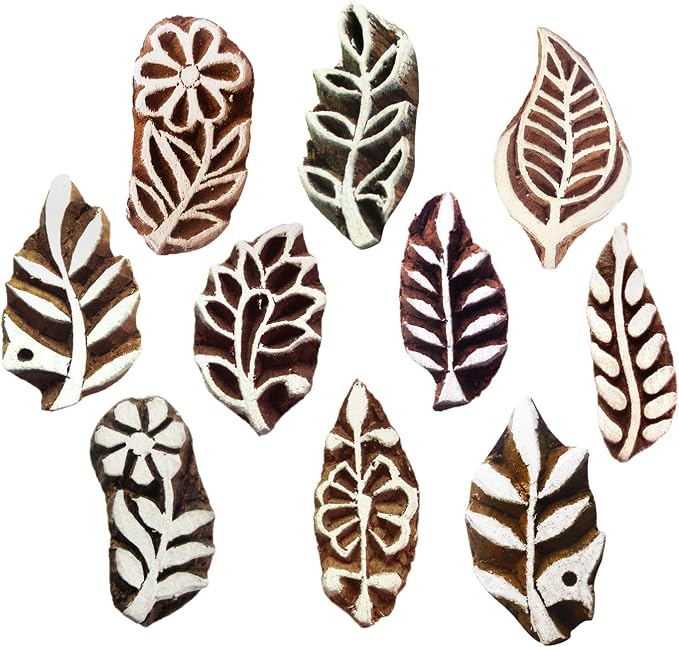 Royal Kraft Leaf Wooden Printing Stamps by RoyalKraft