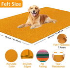Golden Yellow Felt Fabric Sheet 36" X 36", 1.4mm Thick Large Soft Durable - Image 2