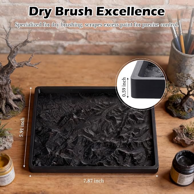 Fuyoooo Dry Brush Palette, Miniature Painting Dry Brush Palette - Image 2