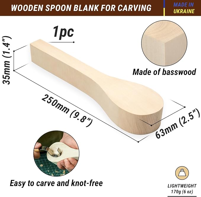 BeaverCraft Basswood Wood for Carving - Image 2