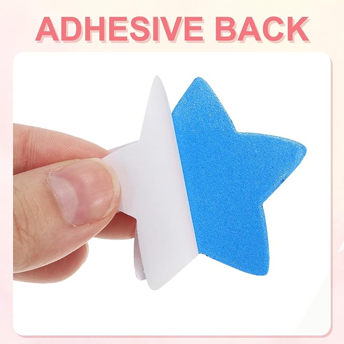 PATIKIL 1.8"x1.8" Star Foam Stickers - Image 4