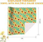 Tintnut Sunflower Permanent Vinyl Roll 12" x5ft Green Adhesive Vinyl | Sunshine - Image 2