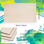 24 Pack Basswood Sheets for Crafts 12 x 20 x 1/8 Inch- 3mm Thick Plywood Sheets - Image 2