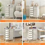BECOMFORT 15-Drawer Rolling Cart - Image 8