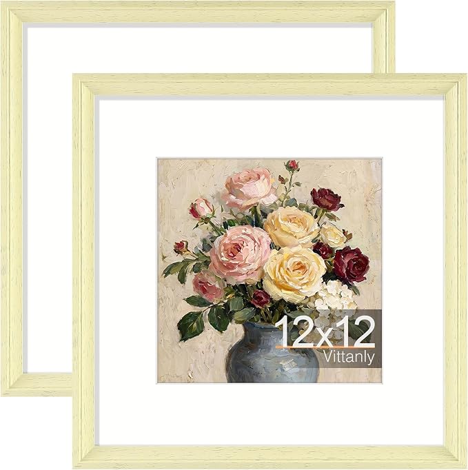 Vittanly 12x12 Picture Frames Set of 2, Ornate Vintage Photo Frame by Vittanly