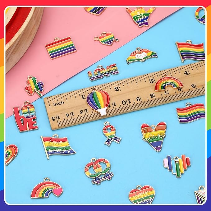 SANNIX 350Pcs Rainbow Charms for Jewelry Making - Image 2