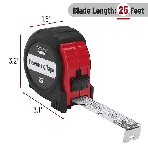 Mr. Pen- Retractable Tape Measure 25 ft, Easy Read | Steel Retractable - Image 2