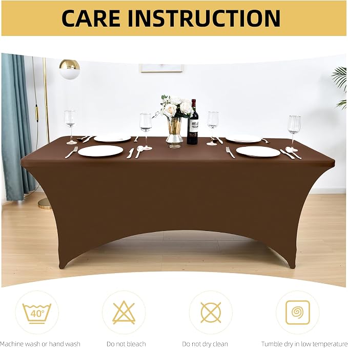 10-Pack 6ft Spandex Table Covers - Image 6