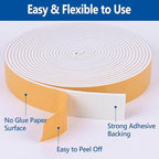 Self Adhesive Foam Tape Weatherstrip 1/2in x 1/4in x 42Ft High Density Foam - Image 3