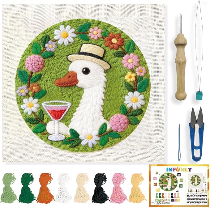 INFUNLY Goose Wreath Punch Needle Kit by INFUNLY